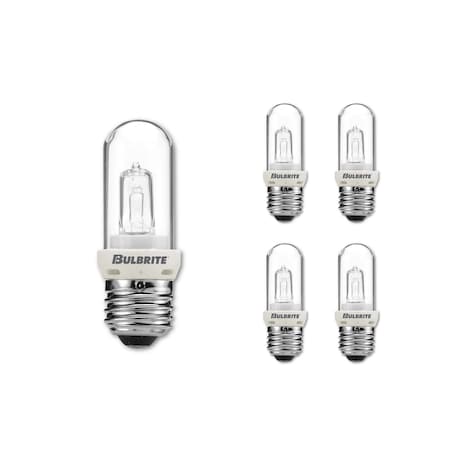 Bulbrite Mini 150w T8 Medium Screw Base E26 Clear Dimmable Soft White 2900K Halogen Light Bulb, 5PK 861995